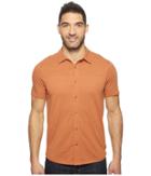 Prana Gaines Button Front (leather) Men's Short Sleeve Button Up