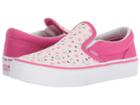 Vans Kids Classic Slip-on (little Kid/big Kid) ((ditsy Kitty) True White/heavenly Pink/magenta) Girls Shoes