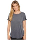 Adidas Performer Short Sleeve Tee (dark Grey Heather) Women's T Shirt