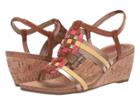 Anne Klein Tilly Wedge Sandal (cognac Multi) Women's Shoes