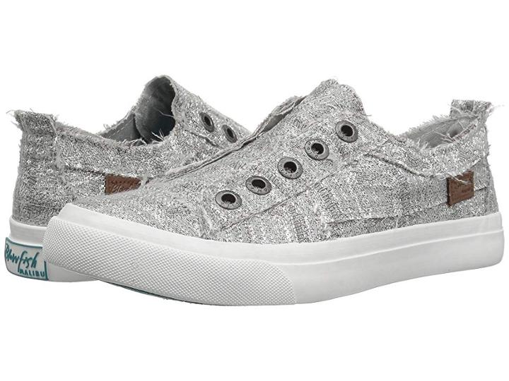 Blowfish Play (silver Glam Weave) Women's Lace Up Casual Shoes