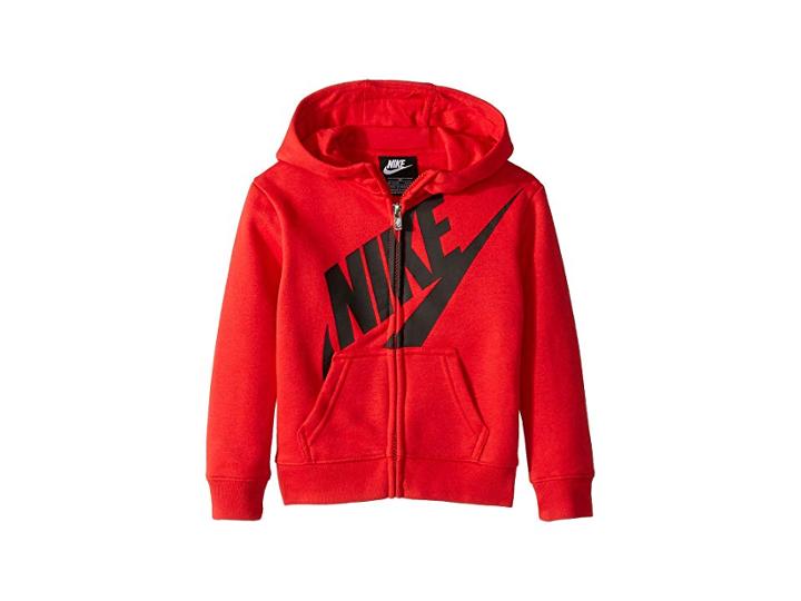 Nike Kids Futura Fleece Full Zip Hoodie (toddler) (university Red) Boy's Sweatshirt