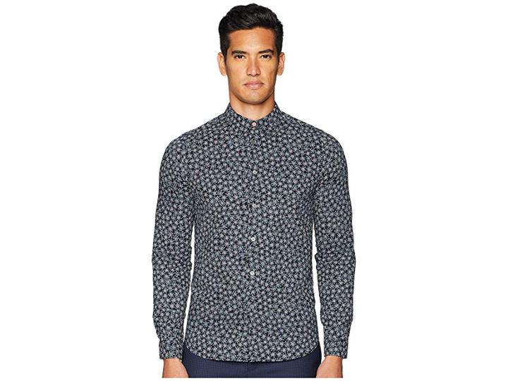 Paul Smith Long Sleeve Floral Shirt (black) Men's Clothing