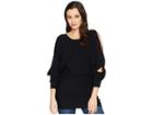 American Rose Celine Cold Shoulder Sweater (black) Women's Sweater