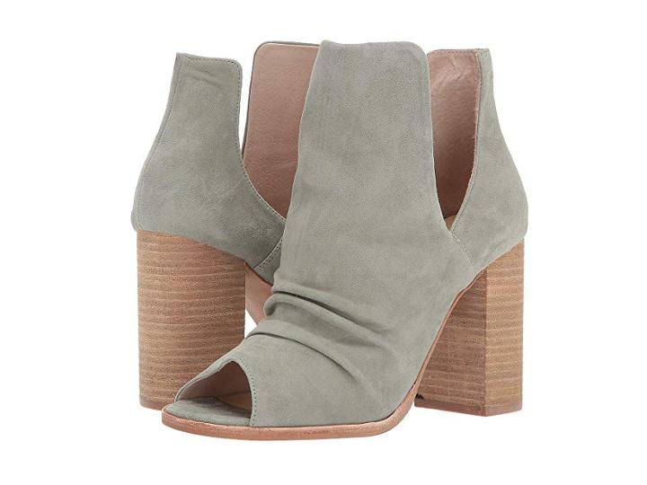Kristin Cavallari Lash Peep Toe Bootie (sage Kid Suede) Women's Shoes