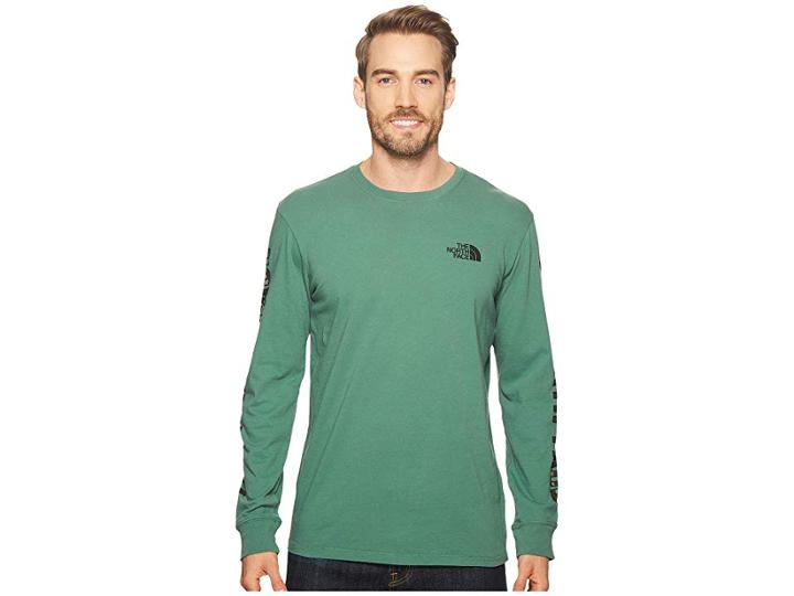The North Face Long Sleeve Have You Heard Well-loved Cotton Tee (smoke Pine) Men's T Shirt