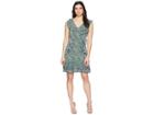Michael Michael Kors Wildflower Cascade Dress (true Navy/green Apple Multi) Women's Dress
