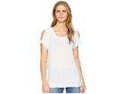 Tribal Slub Knit Twisted Cap Sleeve Top (white) Women's T Shirt