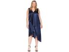 Adrianna Papell Plus Szie Asymmetric Sleeveless Trapeze (blue Moon) Women's Dress