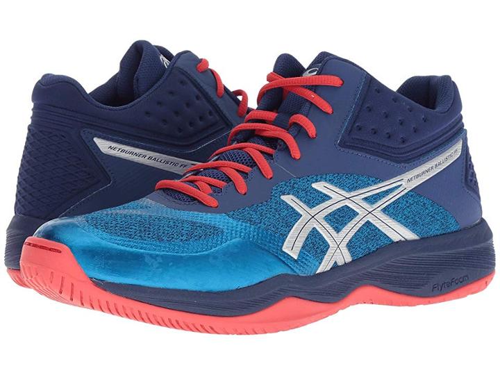 Asics Netburner Ballistic Ff Mt (race Blue/silver) Men's Volleyball Shoes