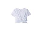 Maddie By Maddie Ziegler Short Sleeve Tee With Twist Front (big Kids) (white) Girl's T Shirt