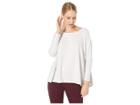 Cupcakes And Cashmere Ricky Oversized Knit Top (heather Ash) Women's Clothing