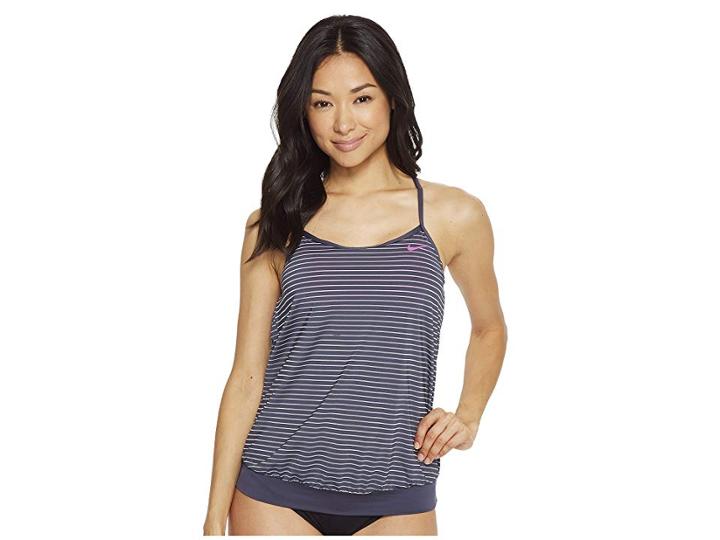 Nike Layered Tankini (thunder Blue) Women's Swimwear