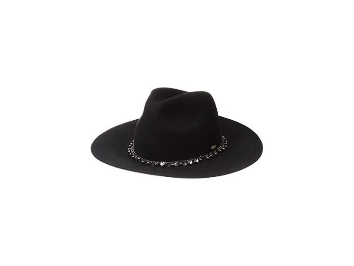 Scala Wool Felt Rancher With Metal (black) Caps