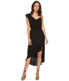 1.state Spaghetti Strap Ruffled High-low Dress (rich Black) Women's Dress