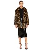 Mcq Long Leopard Fur Coat (leopard) Women's Coat