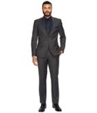 Nick Graham Two-button Tonal Plaid Suit (charcoal Plaid) Men's Suits Sets