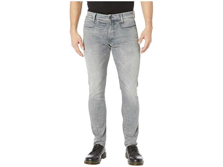 G-star D-staq Five-pocket Skinny In Wess Grey Super Stretch Medium Vintage (wess Grey Super Stretch Medium Vintage) Men's Jeans