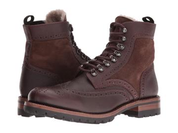 Frye George Adirondack (brown Wp Scotchgrain/shearling/suede) Men's Lace-up Boots