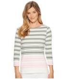 Joules Harbourhemblk Printed Jersey Top (laurel Pink Stripe) Women's Long Sleeve Pullover