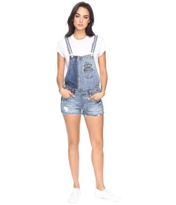 Blank Nyc Denim Color Block Overalls In Whambulance (whambulance) Women's Overalls One Piece
