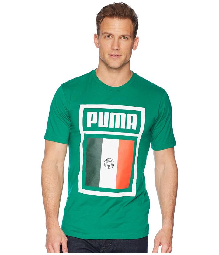 Puma Forever Football Country Tee (power Green/mexico) Men's T Shirt