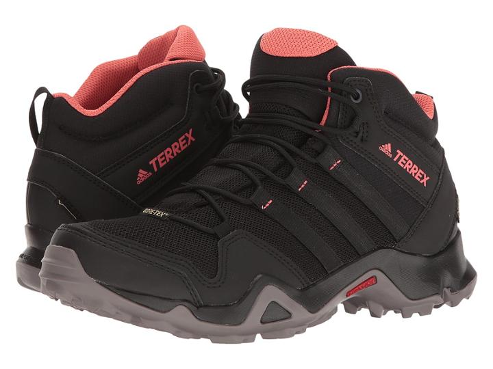 Adidas Outdoor Terrex Ax2r Mid Gtx (black/black/tactile Pink) Women's Shoes