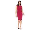 Ivanka Trump Sleeveless Shirred Matte Jersey Dress (scarlet) Women's Dress