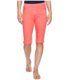 Tribal Pull-on 13 Bermuda Dream Short In Soft Touch Denim (coral Sky) Women's Shorts