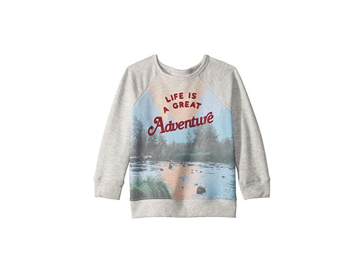 Peek Adventure Crew Sweatshirt (toddler/little Kids/big Kids) (light Heather Grey) Boy's Sweatshirt