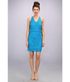 Laundry By Shelli Segal Tiered Lace Dress (true Blue) Women's Dress