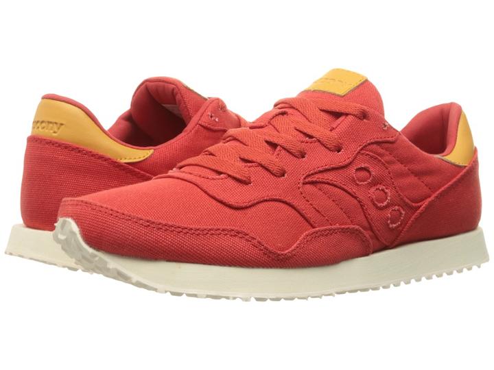Saucony Originals Dxn Trainer (red Canvas) Men's Lace Up Casual Shoes