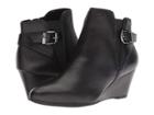 Anne Klein Admina Wedge Bootie (black Leather) Women's Shoes