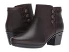Clarks Emslie Monet (dark Brown Leather) Women's  Boots