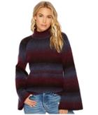 Kensie Ombre Touch Sweater Ksnk5754 (cherry/black) Women's Sweater