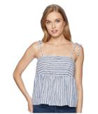 Bcbgeneration Tie Shoulder Tank (blue Multi) Women's Sleeveless