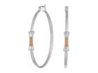 Robert Lee Morris Two-tone Wire Wrap Hoop Earrings (two-tone) Earring