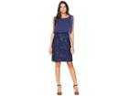 Calvin Klein Embroidered Bottom Twofer Dress Cd8bl7kt (indigo) Women's Dress