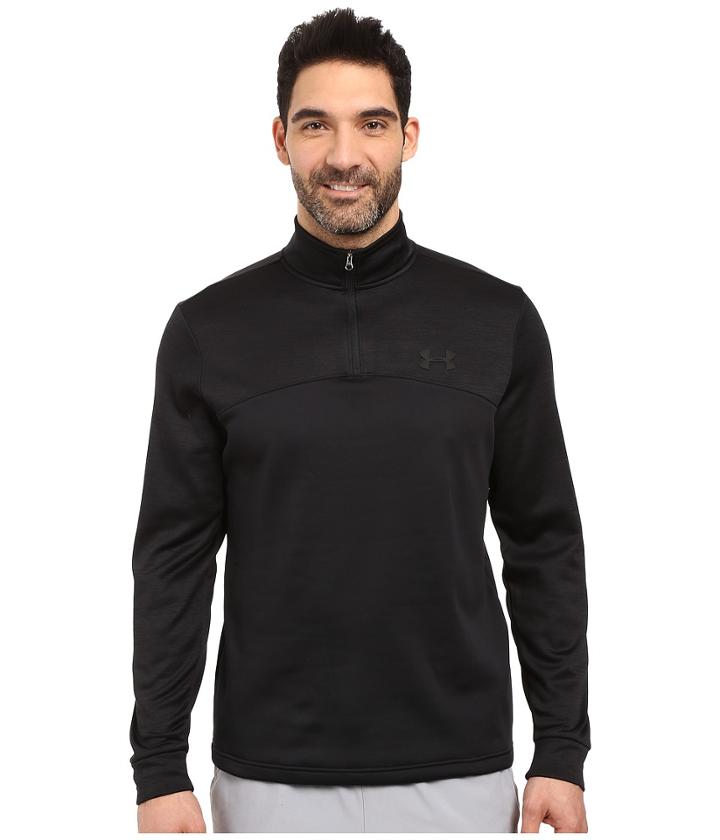 Under Armour Armour Fleece Icon 1/4 Zip (black/black/black) Men's Fleece