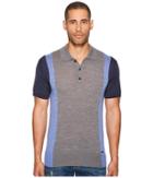 Dsquared2 Color Block Polo Sweater (grey/blue/navy) Men's Sweater