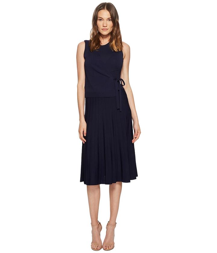 Yigal Azrouel Wrap Front Pleated Skirt Dress (night) Women's Dress