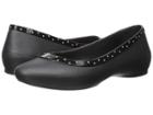 Crocs Lina Studded Flat (black/silver) Women's Sandals