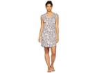 The North Face Short Sleeve E/z Tee Dress (medieval Grey/woodland Floral Print) Women's Dress