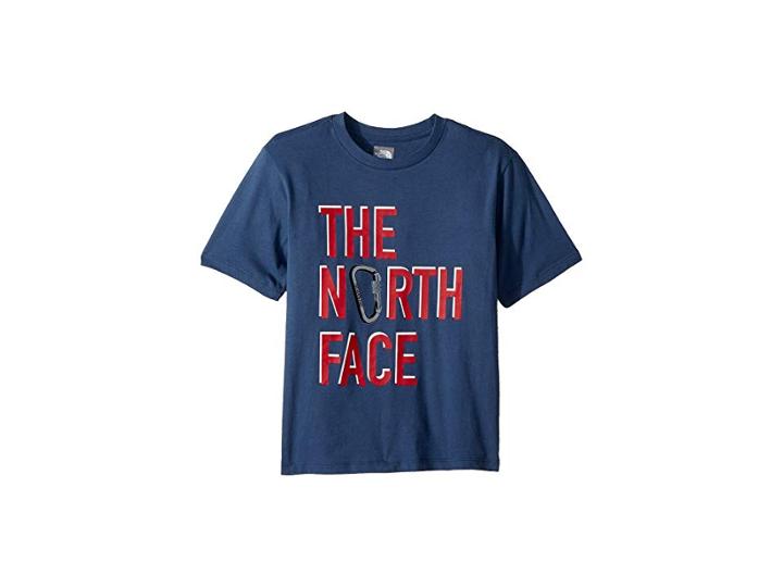 The North Face Kids Short Sleeve Graphic Tee (little Kids/big Kids) (shady Blue/tnf Red) Boy's Clothing