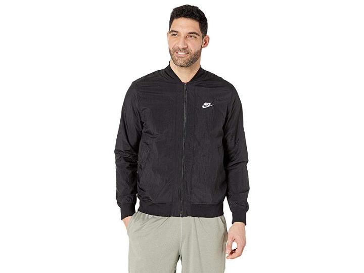 Nike Nsw Woven Players Jacket (black/white) Men's Coat