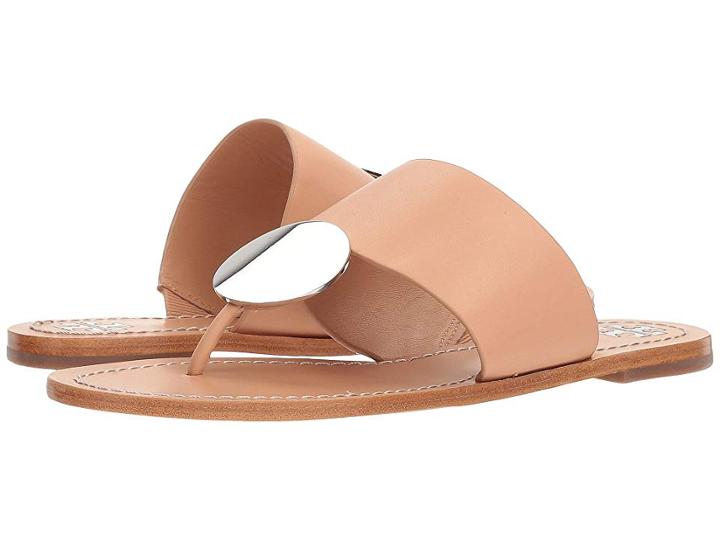 Tory Burch Patos Disk Sandal (natural Vachetta) Women's Sandals
