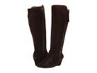 Anne Klein Alanna Wedge Boot (dark Brown Suede) Women's Shoes