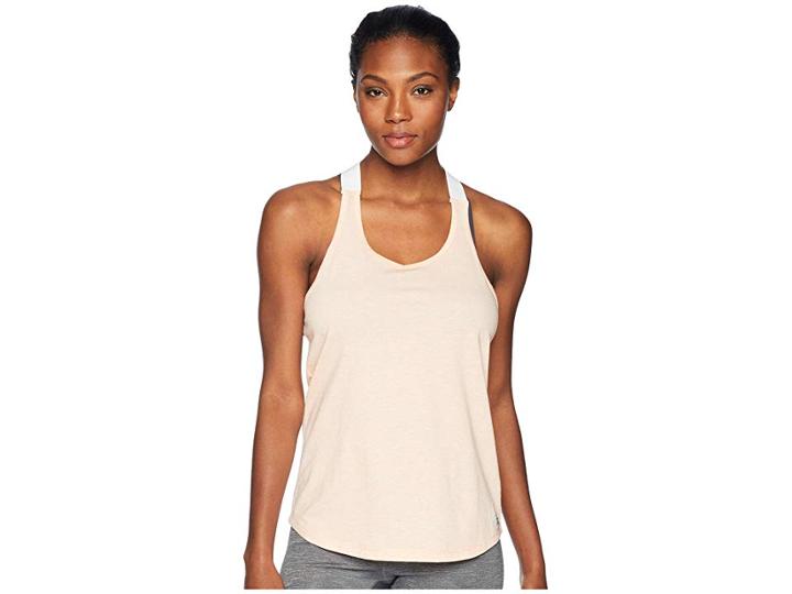 New Balance Heather Tech Tank Top (fiji Heather/white) Women's Sleeveless