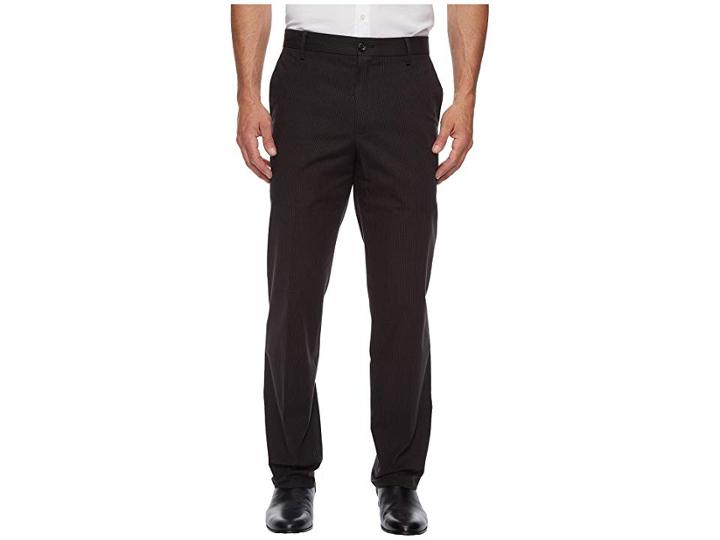 Dockers Signature Khaki D2 Straight Fit Flat Front (wells Black) Men's Casual Pants