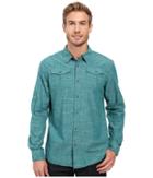 Prana Rollin Shirt (harbor Blue) Men's Short Sleeve Button Up